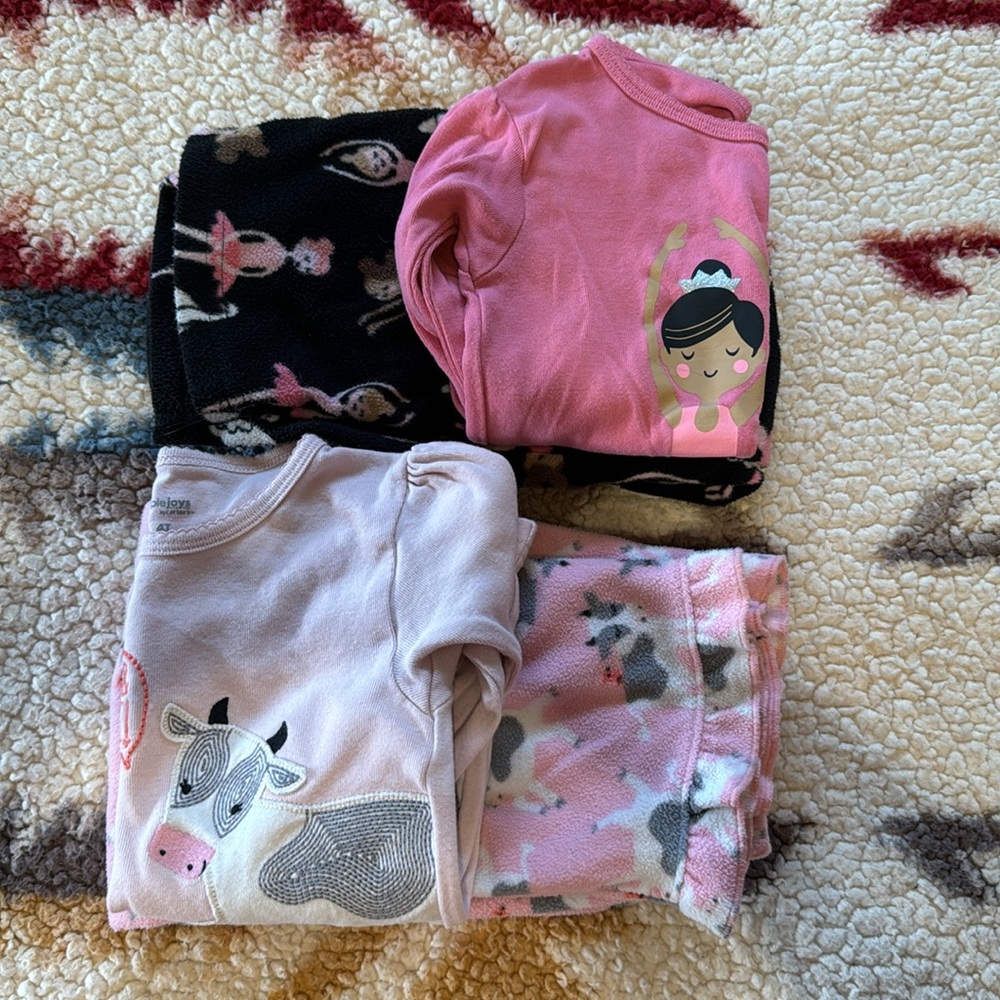 2 sets Carter fleece bottom Jammie’s